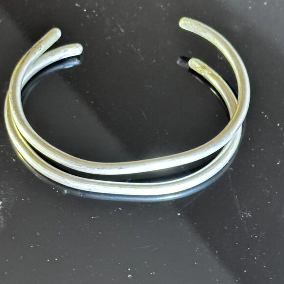 Sterling Silver 925 Cuff Bracelets Handmade Rustic Bangles - Picture 11 of 11